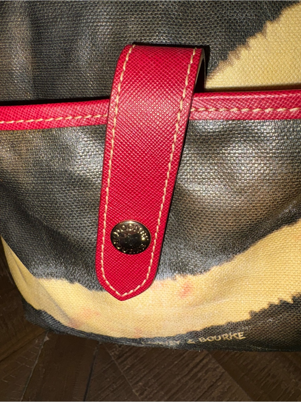 Dooney & Bourke Vintage Zebra Print Large Pocket Tote - Picture 3 of 16